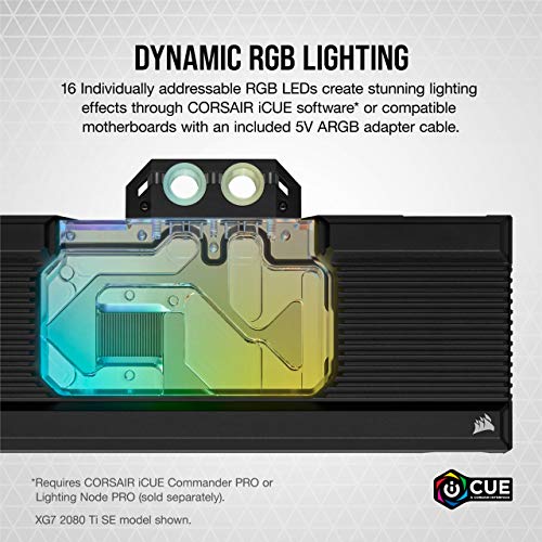 CORSAIR Hydro X Series XG7 RGB RX-Series (6900 XT, 6800 XT), Bloque de refrigeración líquida para GPU