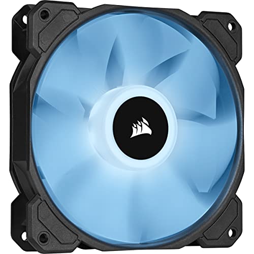 Corsair iCUE SP120 RGB ELITE Ventilador de rendimiento de 120 mm PWM (tecnología CORSAIR AirGuide, ocho LED RGB programables, bajo nivel de ruido de 18 - 26.5 dBA, control PWM, 1500 rpm), negro