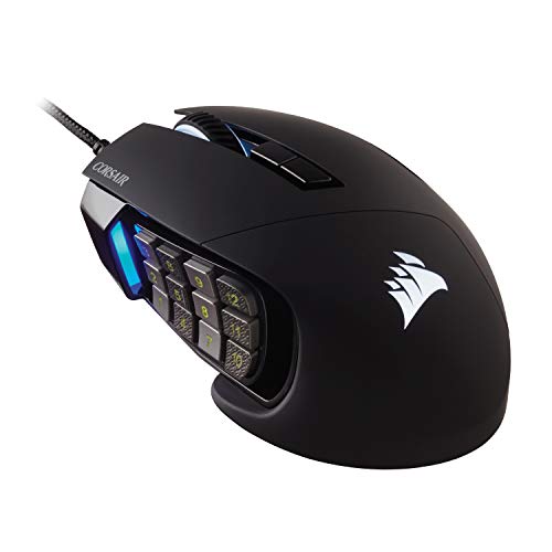 Corsair M65 Pro RGB - Ratón para juegos FPS - Sensor óptico de 12.000 DPI - Botón de francotirador DPI ajustable - Pesos ajustables, color negro