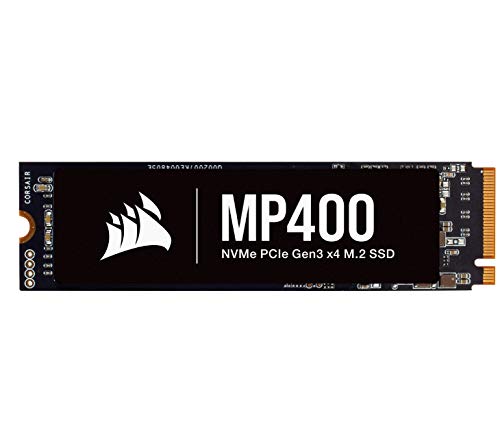Corsair MP400 8TB Gen3 PCIe x4 NVMe M.2 SSD (Velocidades de Lectura Secuencial de hasta 3.400 MB/s y de Escritura Secuencial de 3.000 MB/s, 3D QLC NAND de Alta Densidad) Negro