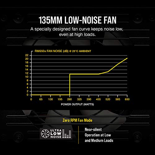 Corsair RM650x unidad de - Fuente de alimentación (650 W, PC, ATX, 80 PLUS Gold, 50 °C, ATX12V v2.4 and EPS 2.92 standards)