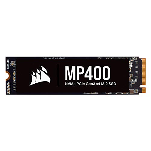 Corsair SSD MP400 M.2 NVMe PCIe x4 Gen3 (velocidades de Lectura secuencial de hasta 3.480 MB/s, velocidades de Escritura de hasta 3.000 MB/s, NAND QLC 3D de Alta Densidad) Negro