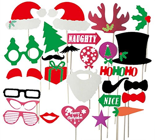 cosanter Navidad Foto Requisiten Photo Booth Props accesorios Foto Requisiten accesorios Foto Requisiten para Christmas Party medium Colorful