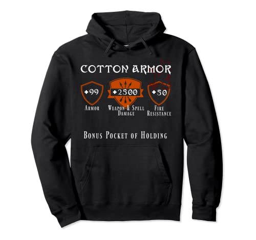 Cotton Armor RPG. Retro Role-Playing, Table, MMO Online Game Sudadera con Capucha