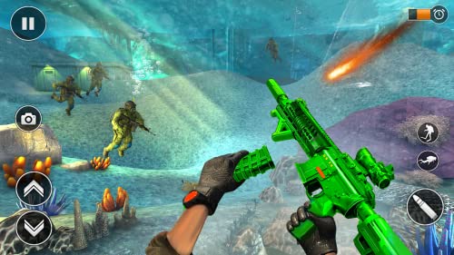 Counter Terrorist Underwater Gun Shooting Game - US Army Commando Squad FPS OPS Battleground Juegos contraterroristas 3D - Critical Gun Strike Enemy Encounter Mission Sniper Shooting Simulator 2021