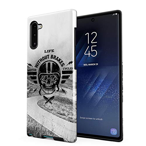 Cover Universe Funda para Samsung Galaxy Note 10 Life Without Brakes Biker Motorcycle Club, Resistente a los Golpes, Carcasa Dura de PC de 2 Capas + Funda Protectora de Diseño Híbrido de TPU
