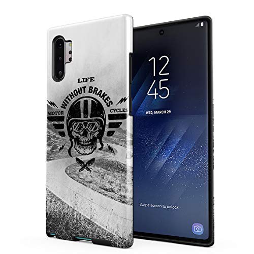 Cover Universe Funda para Samsung Galaxy Note 10 Plus Life Without Brakes Biker Motorcycle Club, Resistente a los Golpes, Carcasa Dura de PC de 2 Capas + Funda Protectora de Diseño Híbrido de TPU