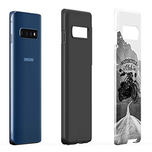 Cover Universe Funda para Samsung Galaxy S10 Chopper Motorcycle Biker Club Mountains, Resistente a los Golpes, Carcasa Dura de PC de 2 Capas + Funda Protectora de Diseño Híbrido de TPU
