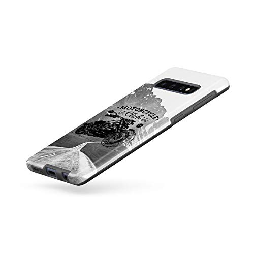 Cover Universe Funda para Samsung Galaxy S10 Chopper Motorcycle Biker Club Mountains, Resistente a los Golpes, Carcasa Dura de PC de 2 Capas + Funda Protectora de Diseño Híbrido de TPU