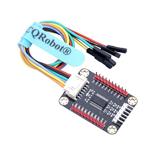 CQRobot Ocean: MCP23017 IO Expansion Board Compatible with Raspberry Pi/micro:bit/Arduino/STM32 Motherboard. I2C Interface, Expands 16 I/O Pins, Up to 8 Expansion Boards Can be Used Simultaneously.