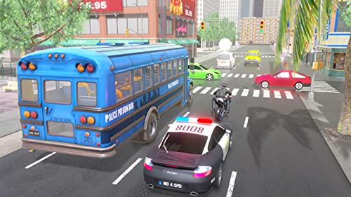 Crime Town Jail Prisoners Transport Van: Police Bus Driving Pro Parking Parking Adventure Robber Car Chase Rush Simulator Mejor juego gratis 2019
