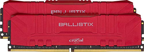 Crucial Ballistix BL2K8G36C16U4R 3600 MHz, DDR4, DRAM, Memoria Gamer para Ordenadores de sobremesa, 16GB (8GB x2), CL16, Rojo
