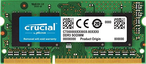 Crucial CT102464BF186D Memoria RAM de 8 GB (DDR3, 1866 MT/s, PC3-14900, SODIMM, 204-Pin)