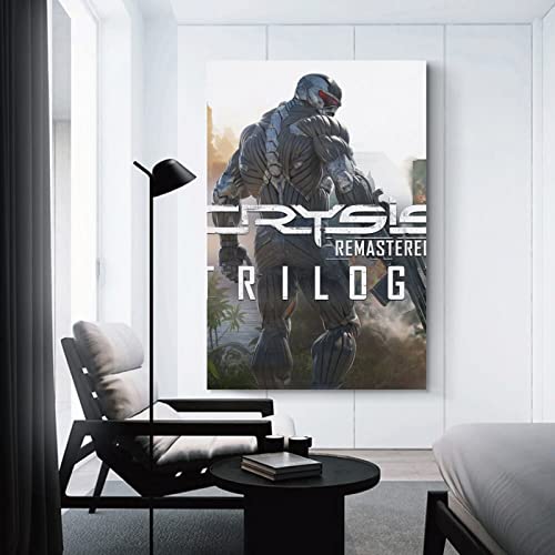 Crysis Remastered Trilogy Juego de portada de lienzo y arte de pared, impresión moderna de decoración de dormitorio familiar para familiares y amigos, 30 x 45 cm