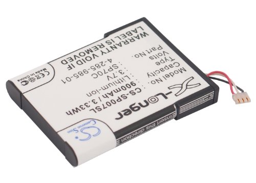 CS-SP007SL Batería 900mAh Compatible con [Sony] PSP E1000, PSP E1002, PSP E1004, PSP E1008, Pulse Wireless Headset 7.1 sustituye 4-285-985-01, para SP70C