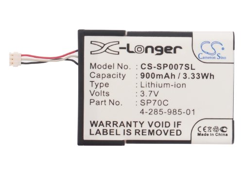 CS-SP007SL Batería 900mAh Compatible con [Sony] PSP E1000, PSP E1002, PSP E1004, PSP E1008, Pulse Wireless Headset 7.1 sustituye 4-285-985-01, para SP70C