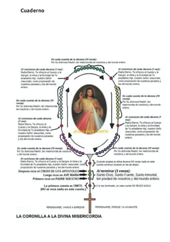 Cuaderno: ??? ROSARIO DE LA DIVINA MISERICORDIA (PREMIUM) 120 páginas - Grande (8.5 x 11 pulgadas) - Páginas en blanco - Papel de alta calidad - ... y hacer garabatos) Versión sin forro.