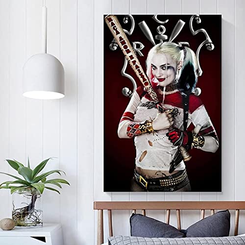 Cuadro en Lienzo 50x70cm Sin marco Póster de Harley Quinn póster imágenes modernas impresiones decoración del hogar lienzo pinturas de pared