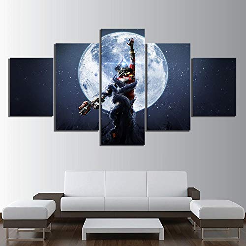 Cuadro En Lienzo Pinturas 5 Partes Impresión Impresiones En Lienzo De Arte Prey Mooncrash Juego 3D Hd Mural Para La Moderno Decoración Del Hogar 150×80 Cm Listo Para Colgar(Enmarcado)