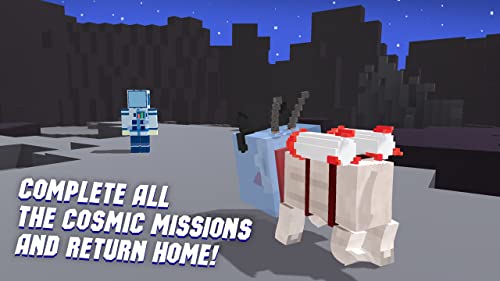 Cube Space Goat Sim 3D: Open Space Animal Simulator | UFO Games Cube Craft Blocky World Space Explorer