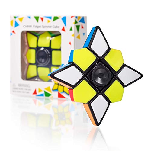 CUBIDI Estrella, acertijo, Cubo de magico y Ruleta en uno para Niños - Fidget Spinner 3x3x1