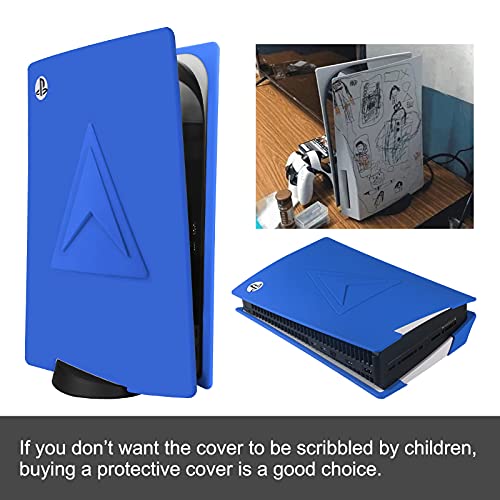 Cubierta Antipolvo+Cubierta del Controlador para PS5,Cubierta de Silicona para Disco Playstation 5,Accesorios para PS5,Protectora Impermeable Antiarañazos Antigolpes (Azul)