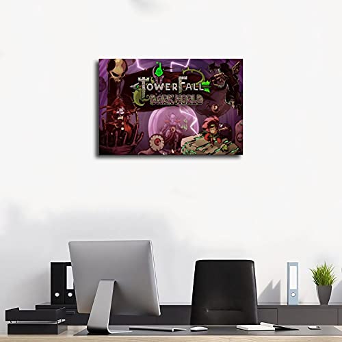 Cubierta de juego popular clásica TowerFall Ascension 1 póster de lona para dormitorio, deportes, paisaje, decoración de habitación, marco de regalo de 40 x 60 cm