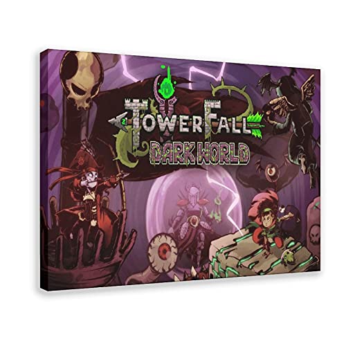 Cubierta de juego popular clásica TowerFall Ascension 1 póster de lona para dormitorio, deportes, paisaje, decoración de habitación, marco de regalo de 40 x 60 cm