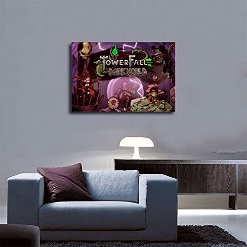 Cubierta de juego popular clásica TowerFall Ascension 1 póster de lona para dormitorio, deportes, paisaje, decoración de habitación, marco de regalo de 40 x 60 cm