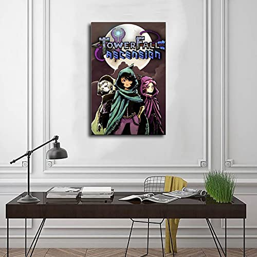 Cubierta de juego popular clásica TowerFall Ascension 3 Wall Art Decor Print Cuadros para carteles de sala de estar Marco: 60 x 90 cm