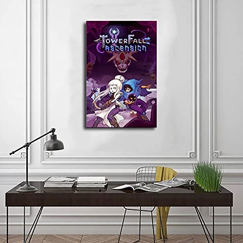 Cubierta de juego popular clásica TowerFall Ascension Canvas Poster Dormitorio Deportes Paisaje Decoración de la habitación Marco de regalo: 40 x 60 cm