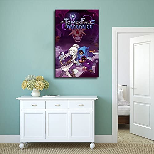 Cubierta de juego popular clásica TowerFall Ascension Canvas Poster Dormitorio Deportes Paisaje Decoración de la habitación Marco de regalo: 40 x 60 cm