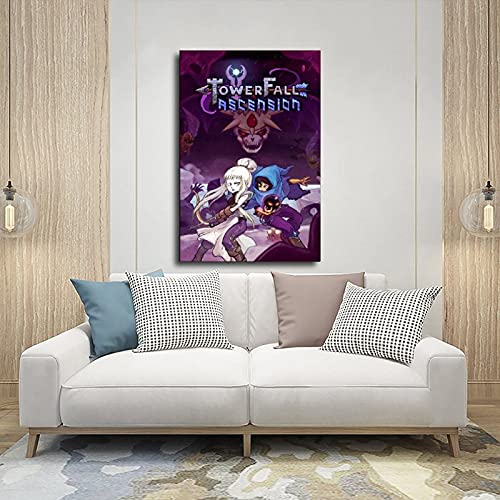 Cubierta de juego popular clásica TowerFall Ascension Canvas Poster Dormitorio Deportes Paisaje Decoración de la habitación Marco de regalo: 40 x 60 cm