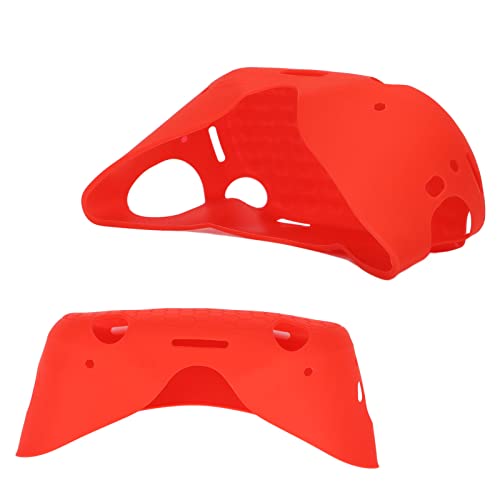 Cubierta De Lente De Silicona para Gafas VR, Cubierta Protectora De VR Lavable Antiarañazos A Prueba De Colisiones para Oculus Quest 2(Rojo)