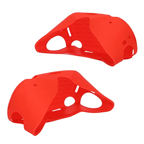 Cubierta De Lente De Silicona para Gafas VR, Cubierta Protectora De VR Lavable Antiarañazos A Prueba De Colisiones para Oculus Quest 2(Rojo)