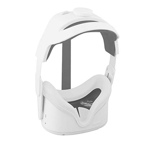 Cubierta Facial de Silicona VR para Auriculares Oculus Quest 2 VR Reemplazo Impermeable a Prueba de Sudor Almohadillas Faciales Accesorios de Oculus Quest 2 (Gris)