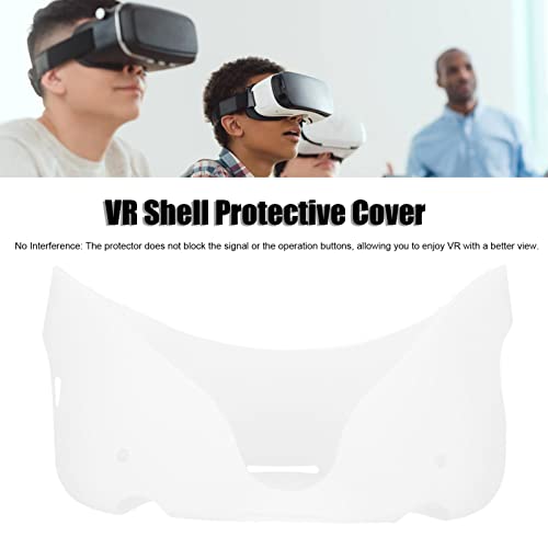 Cubierta Facial de Silicona VR para Oculus Quest 2, Gafas VR Cubierta Protectora de Silicona a Prueba de Arañazos Y Resistencia a los Golpes Cubierta Protectora de Auriculares VR(Color Transparente)