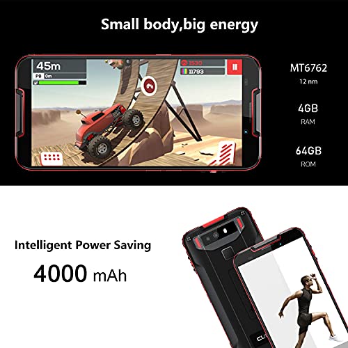 CUBOT Quest 4G IP68 Móvil Libre Smartphone Robusto Android 9.0 4GB+64GB 5.5 Pulgadas Android Dual SIM Quad-Core Dual Cámara 12Mp 4000mAh Botón Personaliado NFC Type-C Negro (Reacondicionado)