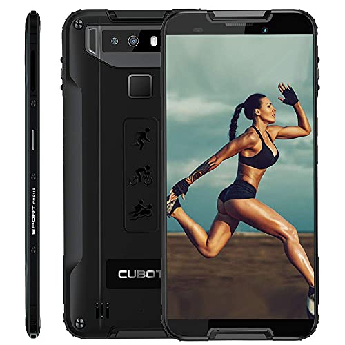 CUBOT Quest 4G IP68 Móvil Libre Smartphone Robusto Android 9.0 4GB+64GB 5.5 Pulgadas Android Dual SIM Quad-Core Dual Cámara 12Mp 4000mAh Botón Personaliado NFC Type-C Negro (Reacondicionado)