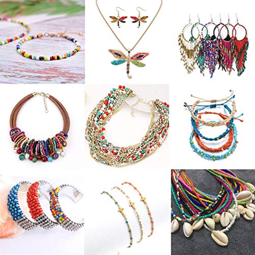 Cuentas de Cristal para Los niños DIY Pulseras Collares y Joyería-Making, 3mm Mini Regalo Cadena Cadena de Cuentas de Fabricación de Juego(15 Colores)