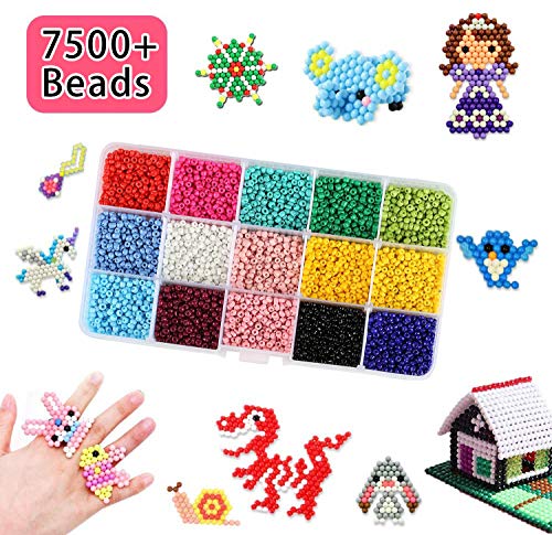 Cuentas de Cristal para Los niños DIY Pulseras Collares y Joyería-Making, 3mm Mini Regalo Cadena Cadena de Cuentas de Fabricación de Juego(15 Colores)