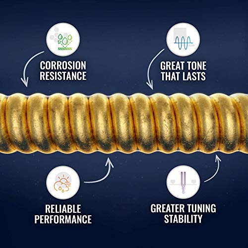 Cuerdas de guitarra acústica Elixir Strings de bronce fosforado con recubrimiento NANOWEB, calibre ligero (.012-.053)