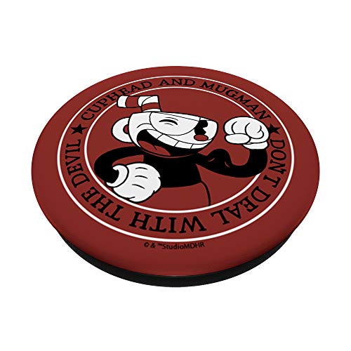 Cuphead And Mugman Don't Deal With The Devil Logo PopSockets PopGrip: Agarre intercambiable para Teléfonos y Tabletas