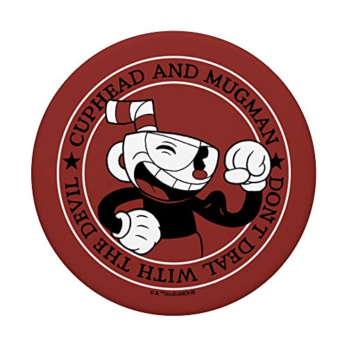 Cuphead And Mugman Don't Deal With The Devil Logo PopSockets PopGrip: Agarre intercambiable para Teléfonos y Tabletas