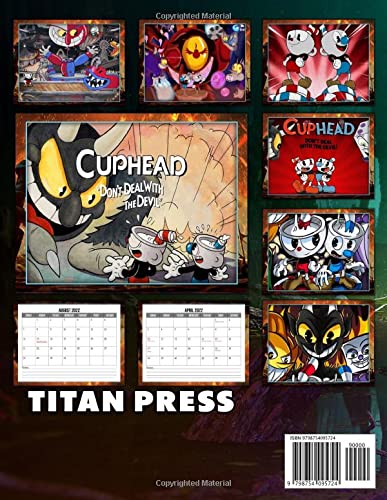 Cuphead Don't Deal With the Devil 2022 Calendar: Video Game 16-Month Monthly Planner | Classroom, Home, Office Supplies