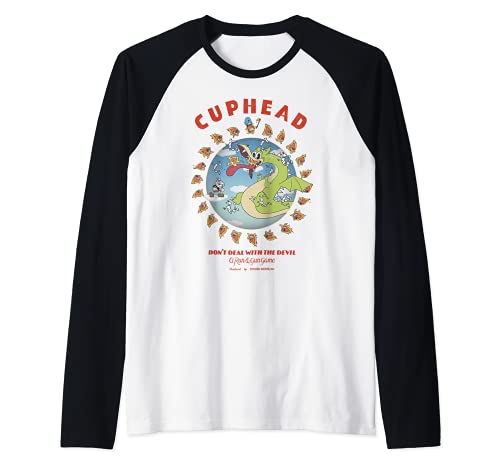 Cuphead Grim Matchstick Quote Camiseta Manga Raglan