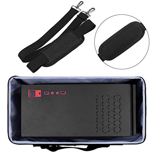 CURMIO Bolsa para Ordenador de Escritorio, Bolsa de Almacenamiento para el Ordenador, Caja de Torre, Teclado, Bolsa de Viaje para Ordenador y Accesorios, Negro.