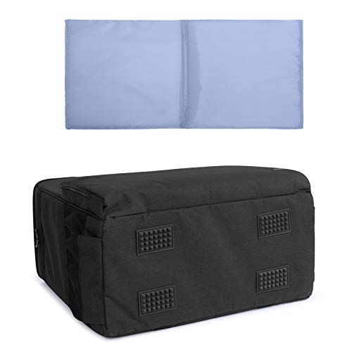 CURMIO Bolsa para Ordenador de Escritorio, Bolsa de Almacenamiento para el Ordenador, Caja de Torre, Teclado, Bolsa de Viaje para Ordenador y Accesorios, Negro.