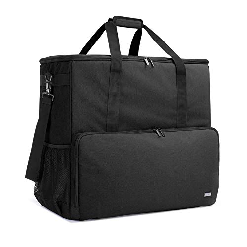 CURMIO Bolsa para Ordenador de Escritorio, Bolsa de Almacenamiento para el Ordenador, Caja de Torre, Teclado, Bolsa de Viaje para Ordenador y Accesorios, Negro.