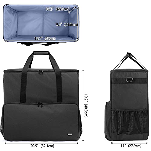 CURMIO Bolsa para Ordenador de Escritorio, Bolsa de Almacenamiento para el Ordenador, Caja de Torre, Teclado, Bolsa de Viaje para Ordenador y Accesorios, Negro.